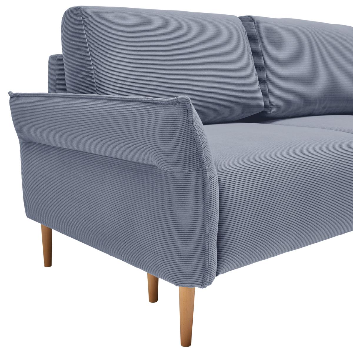 CANAPEA CU 3 LOCURI CUSTOM - gri albastru, Modern, textil (183/85/92cm) - Mömax