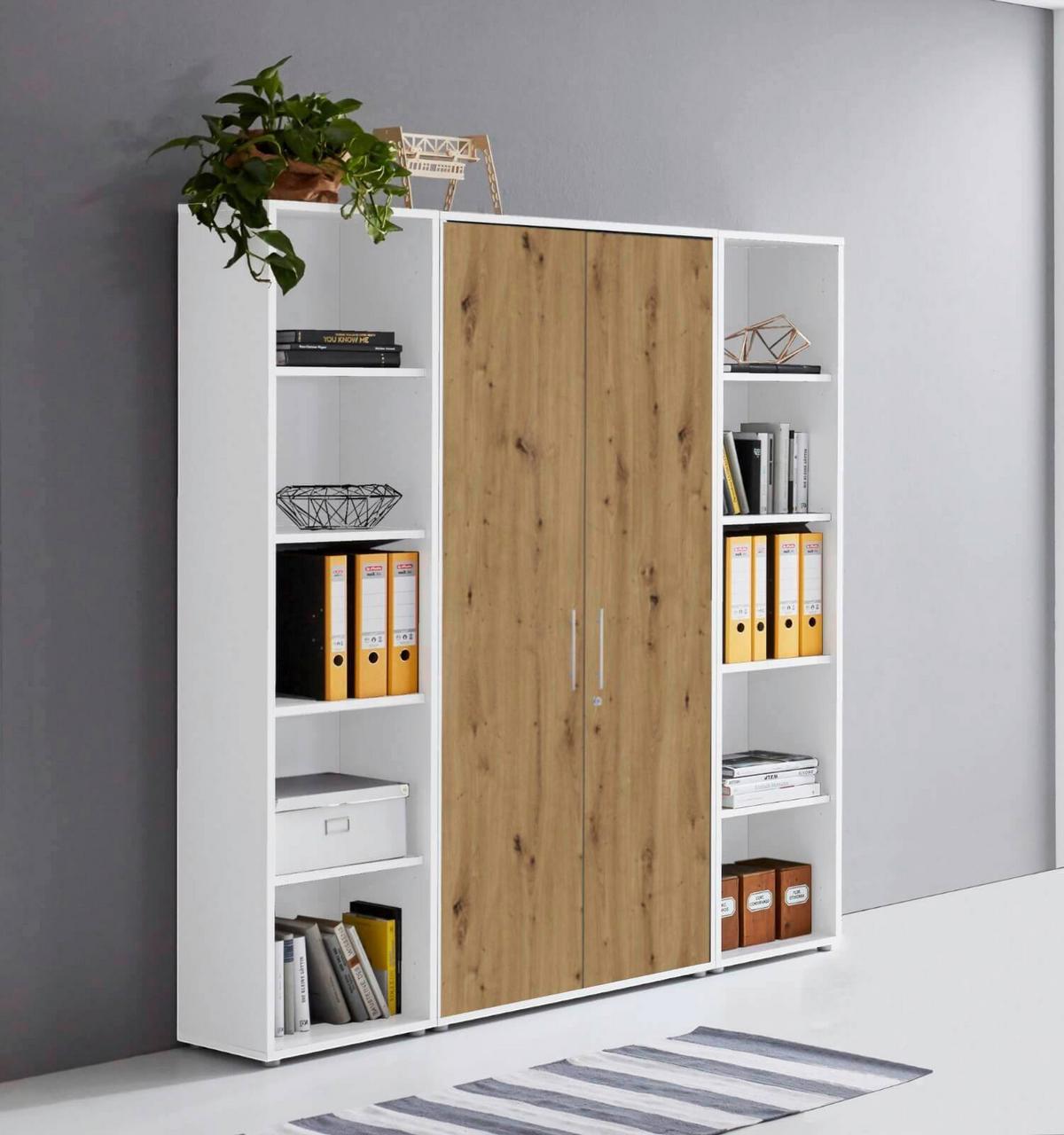AKTENSCHRANK OFFICE EDITION - SW SET 3 - Eiche Artisan/Weiß, MODERN, Holzwerkstoff (172,6/185,6/33cm) - MID.YOU