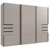 Ormar S Kliznim Vratima Saigon - bež/crna, Konvencionalno, staklo/drvni materijal (270/208/64cm) - Premium Living