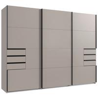 Ormar S Kliznim Vratima Saigon - bež/crna, Konvencionalno, staklo/drvni materijal (270/208/64cm) - Premium Living