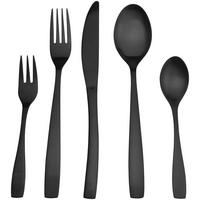 Besteckset Jubi in Schwarz, 60-teilig - Schwarz, MODERN, Metall - Premium Living
