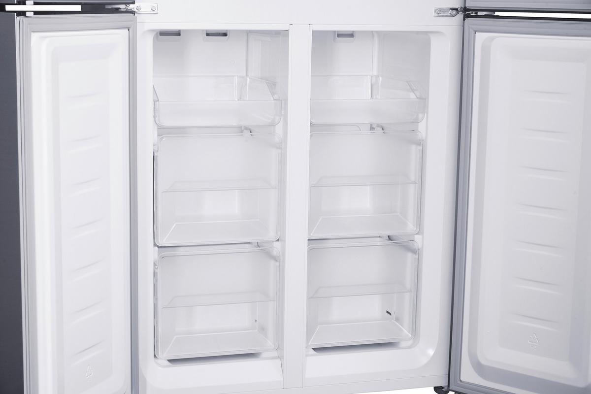 Kühl-Gefrier-Kombination W-CD 362 NFD E IX Silberfarben - Silberfarben, KONVENTIONELL, Kunststoff/Metall (79/180/62cm) - Wolkenstein
