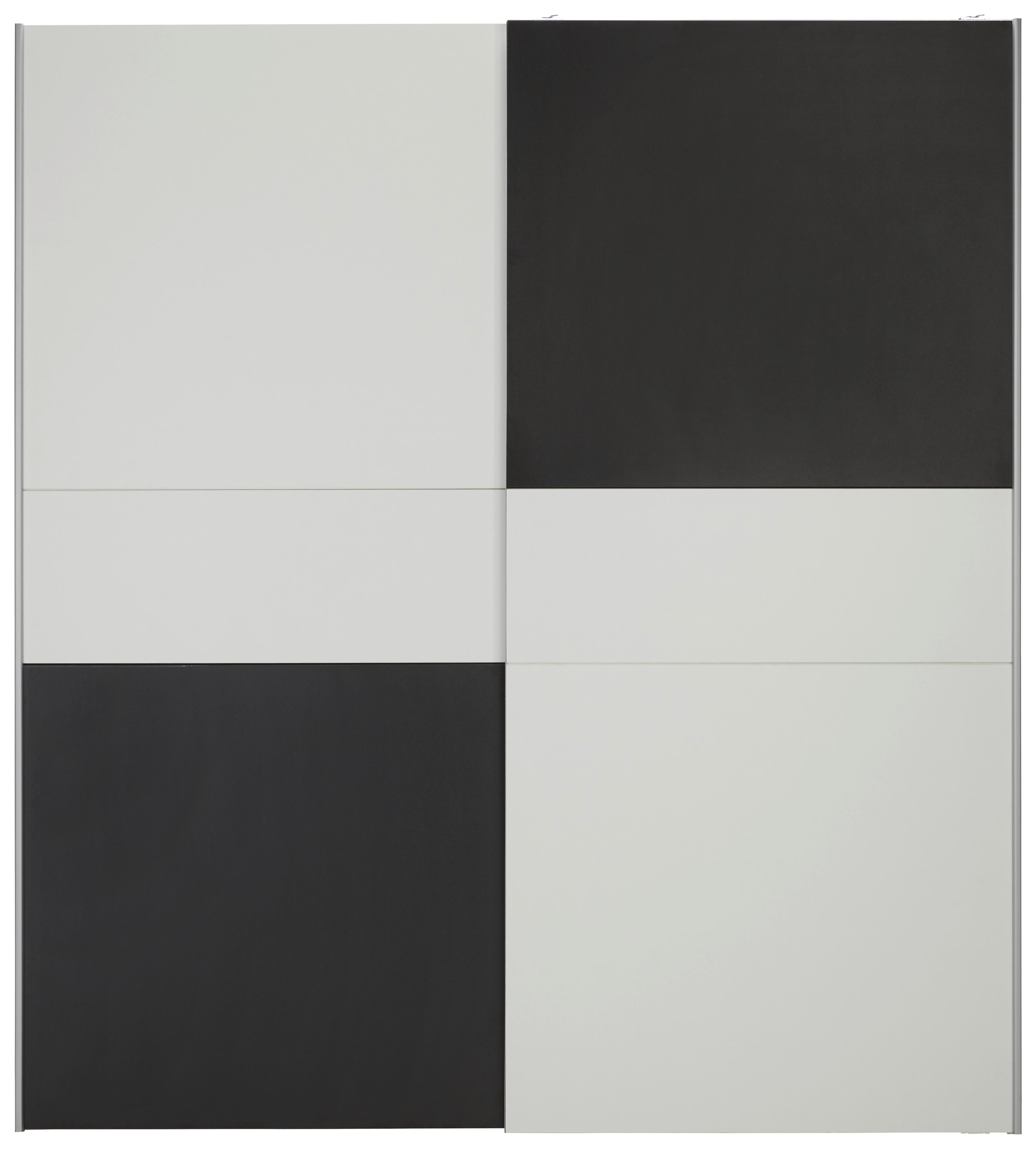 Omara Z Drsnimi Vrati Longline - aluminij/črna, Konvencionalno, kovina/umetna masa (170/191/61cm) - Modern Living