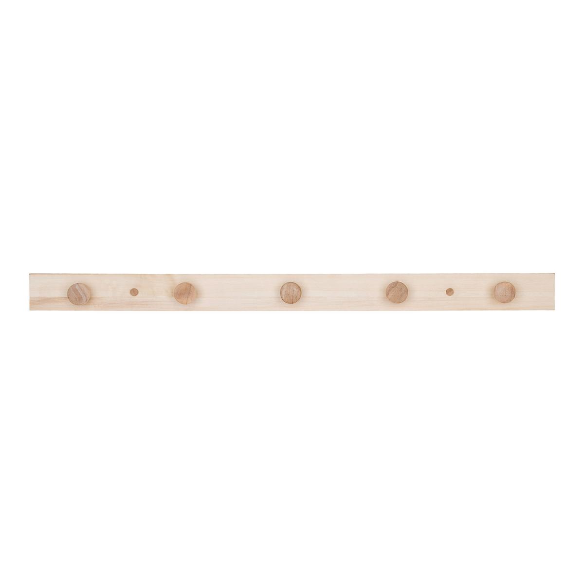 Hakenleiste Echtholz - Naturfarben, Basics, Holz (70/5/1,5cm) - MID.YOU