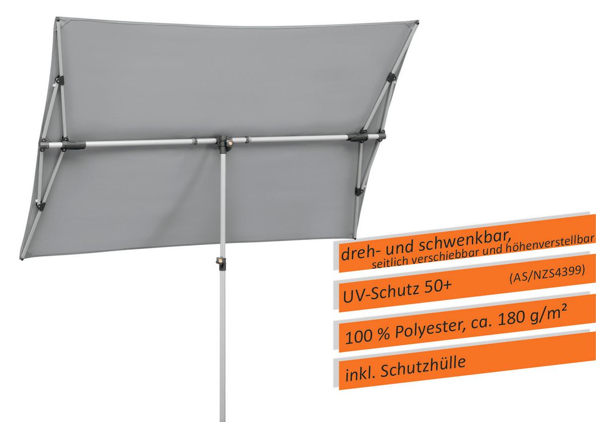 Ampelschirm Novara ca.190x188x140 cm Hellgrau - Anthrazit/Hellgrau, Basics, Textil/Metall (190/188/140cm) - Schneider