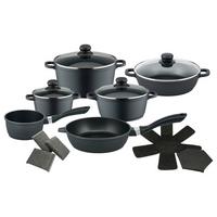 Set Posod Frederic - črna/prozorno, Konvencionalno, kovina/umetna masa - Based