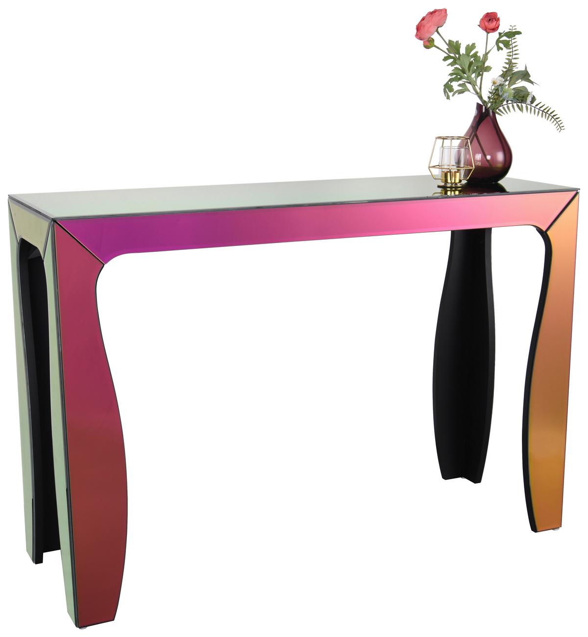 Konzolasztal Flip-flop Shiny - többszínű, Modern, faalapú anyag/Üveg (110/38/75cm)