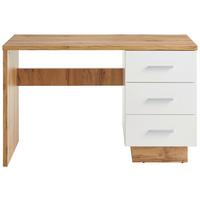 BIURKO KIMI   -HOM IN- - kolor dębowy/biały, Modern, materiał drewnopochodny/tworzywo sztuczne (120/50/75cm) - Hom`in