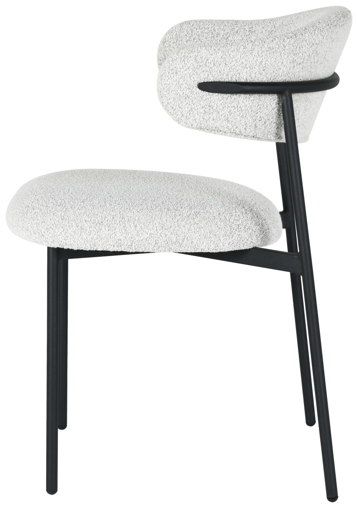 KRZESŁO MIJOU - jasnoszary/czarny, Design, metal/tkanina (55/78/58cm) - Boxxx