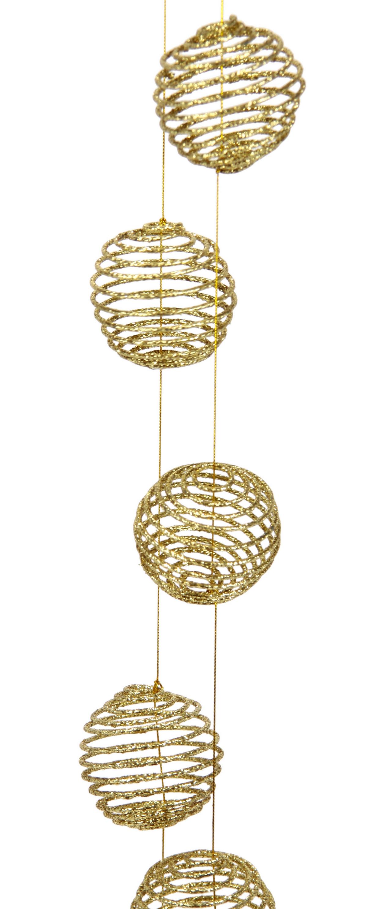 ZAWIESZKA DEKORACYJNA 244263GO - kolor złoty, Basics, metal (5/100cm) - X-Mas