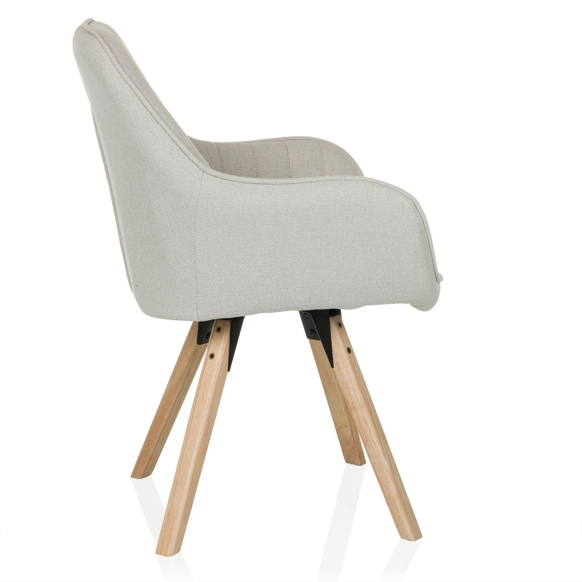 Naslanjač Scandi Soft, Krem Barva - krem barve/barve bukve, Moderno, tekstil/les (56/84/62cm) - MID.YOU