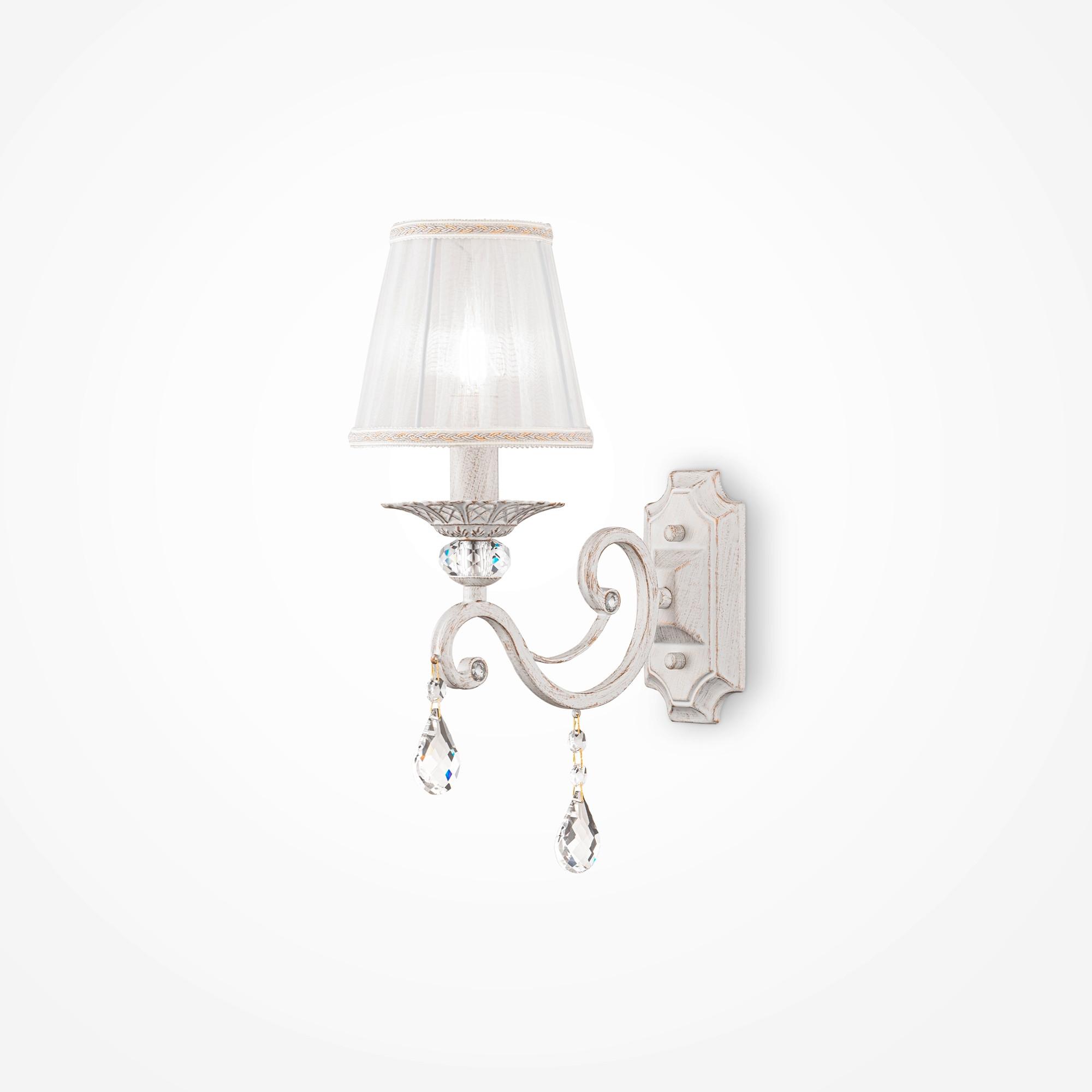 Wandleuchte Grace Weiß max. 40 Watt - Goldfarben/Weiß, Trend, Textil/Metall (12/39/27cm) - MAYTONI