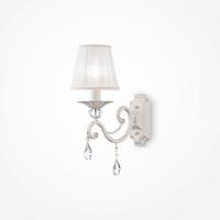 WANDLEUCHTE GRACE - Weiss/Goldfarben, Trend, Textil/Metall (12/39/27cm) - MAYTONI