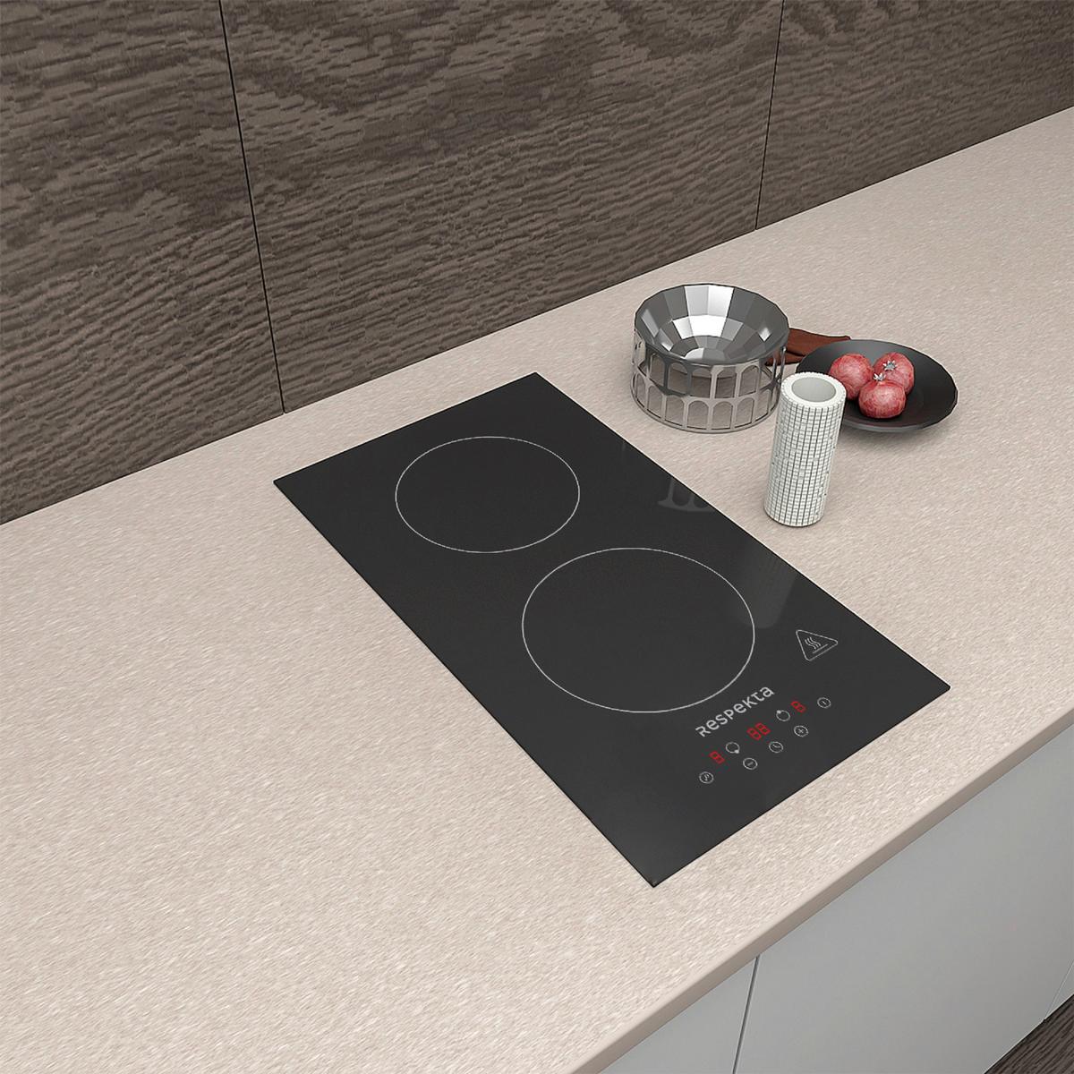 Indukcijska Kuhalna Plošča Domino, 29x52cm - črna, Basics, steklo (29/5,8/52cm) - Respekta