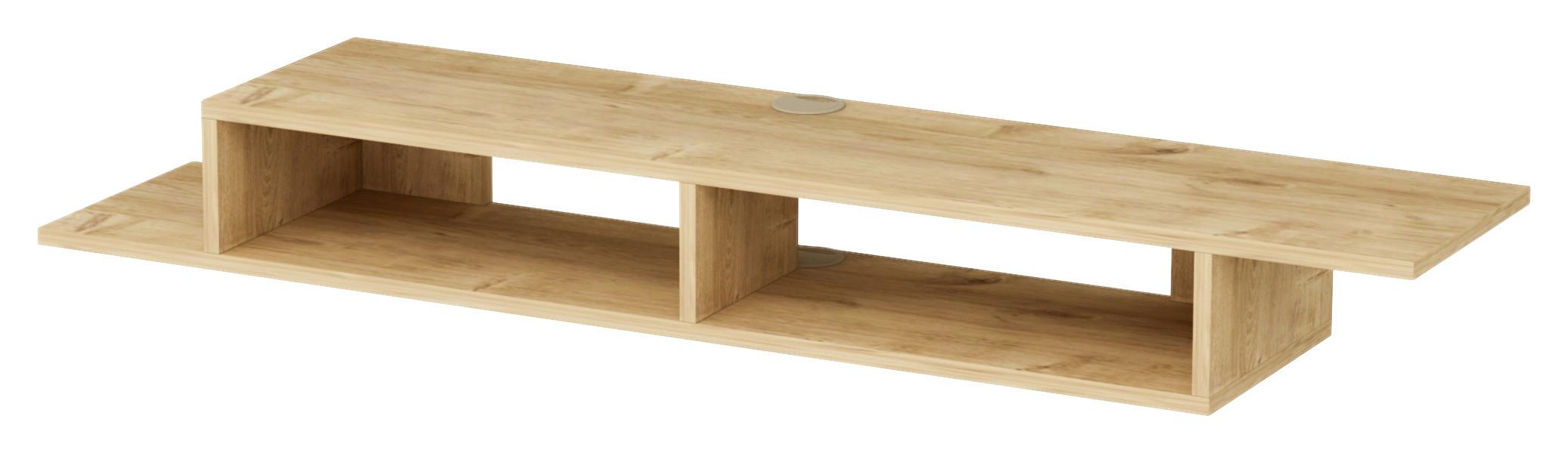 Wandboard Artemis ca. 149x14,4x30 cm Eichefarben - Eichefarben, Design, Holzwerkstoff (149/16,4/29,6cm) - Livetastic