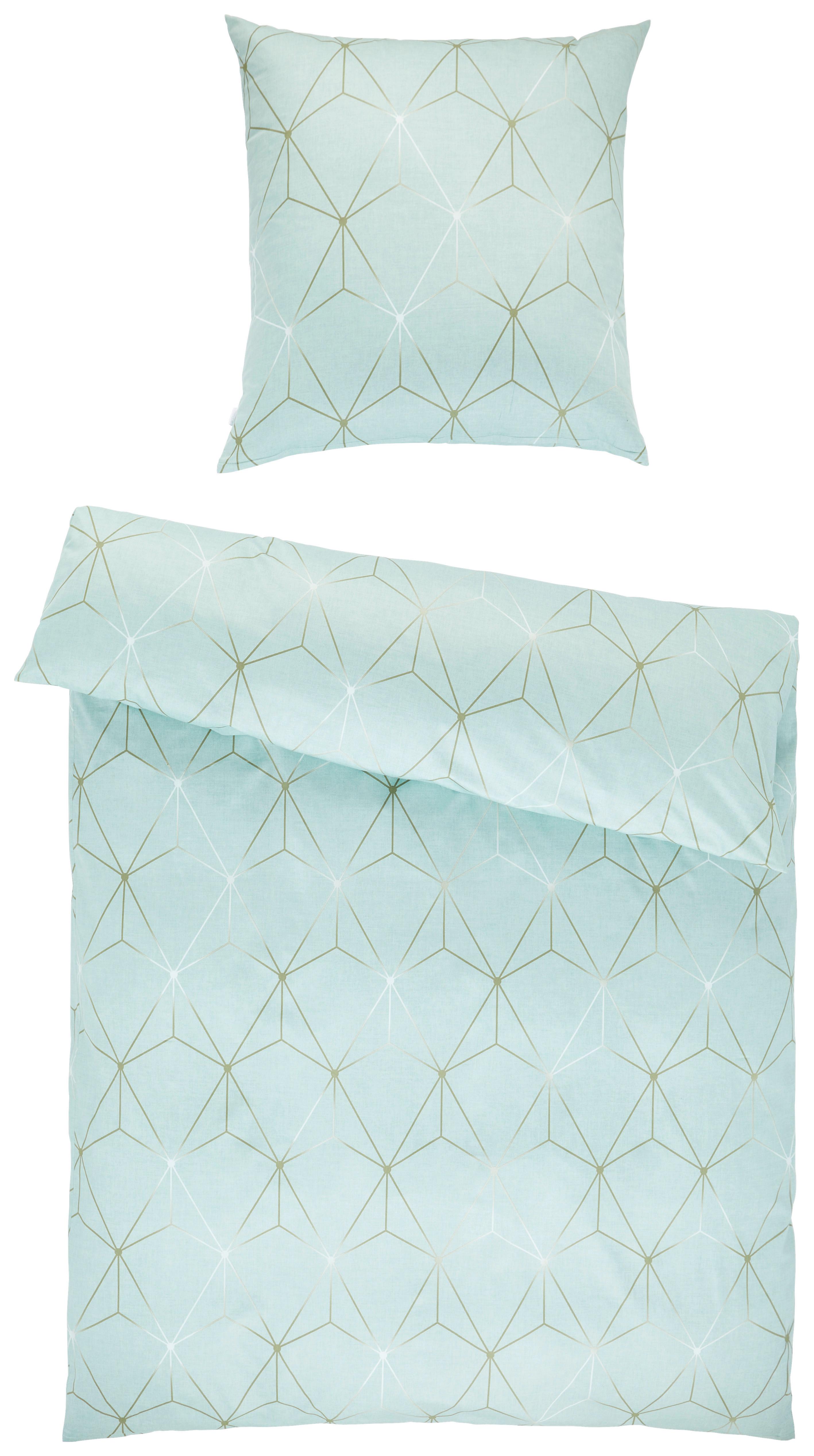 POŚCIEL KIAN - pastelowa zieleń, Design, tkanina (135/200cm) - Estella