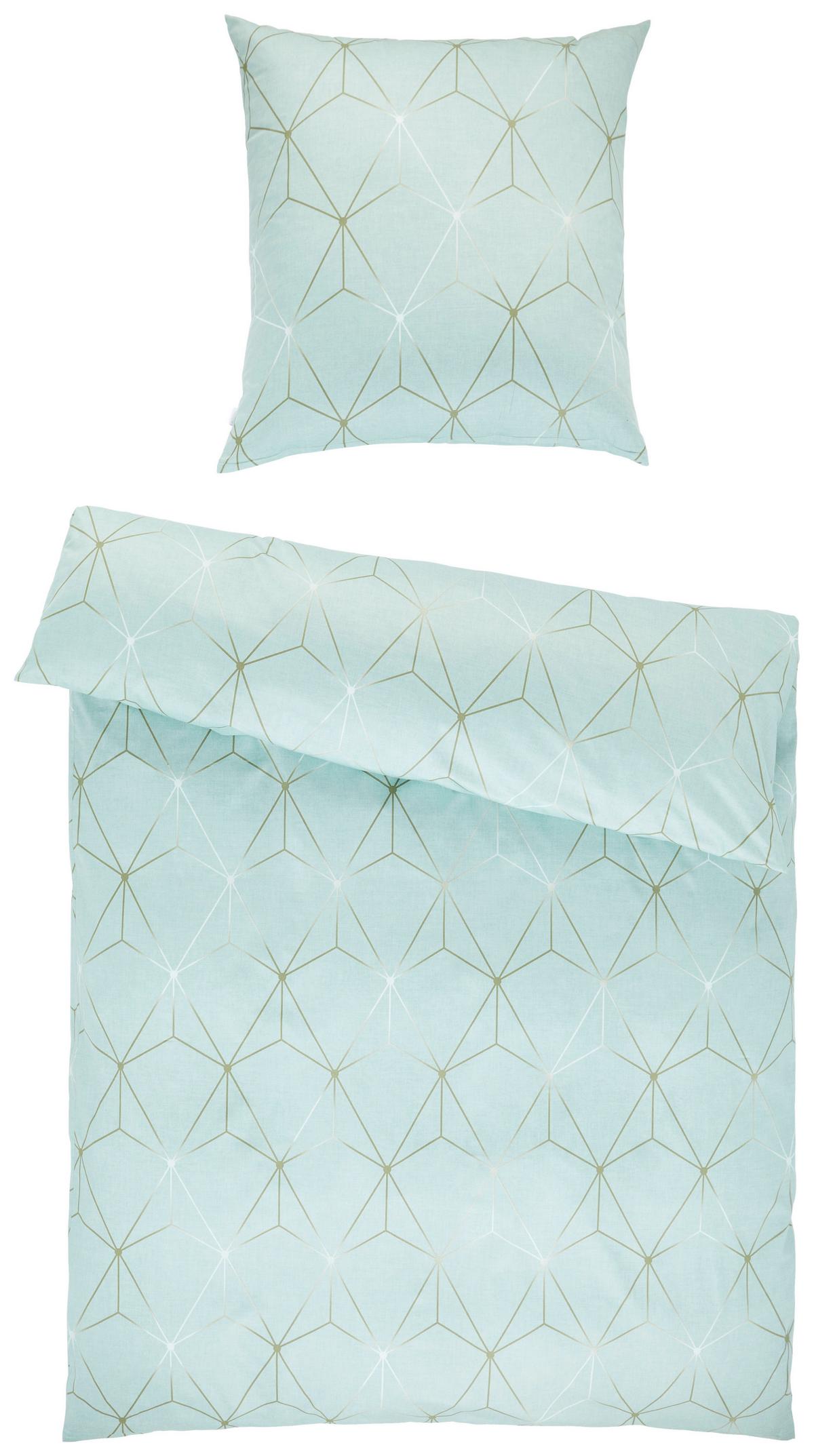 POŚCIEL KIAN - pastelowa zieleń, Design, tkanina (135/200cm) - Estella