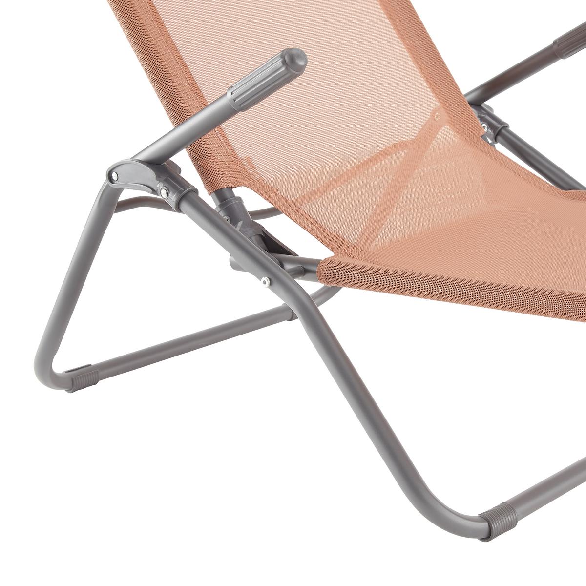 Sonnenliege Georg in Apricot - Orange, Modern, Kunststoff/Textil (145/98/59cm) - Mömax