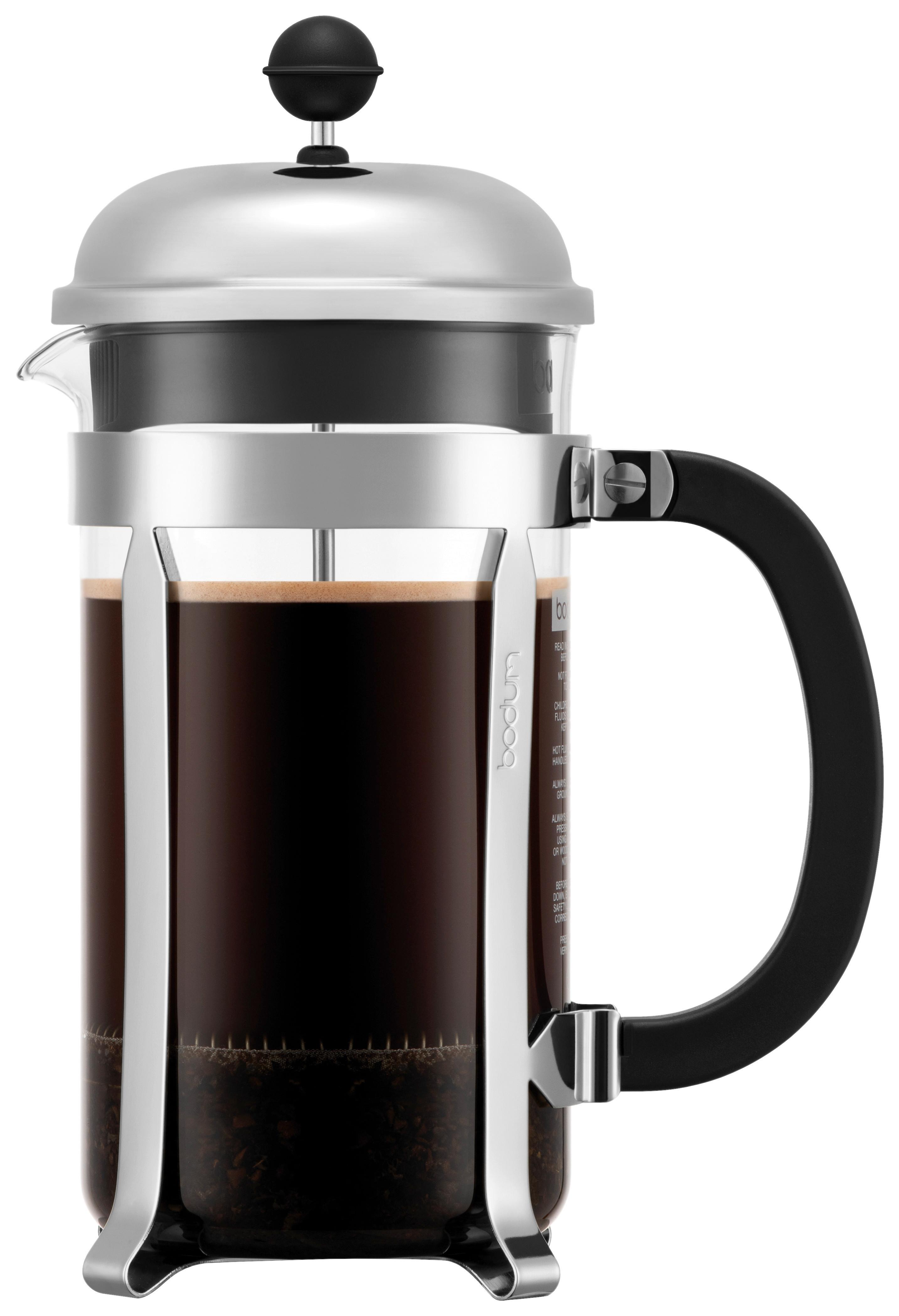 Kaffeebereiter Bodum Chambord Schwarz ca. 1l - Schwarz, KONVENTIONELL, Glas/Kunststoff (14/11/23cm) - Bodum
