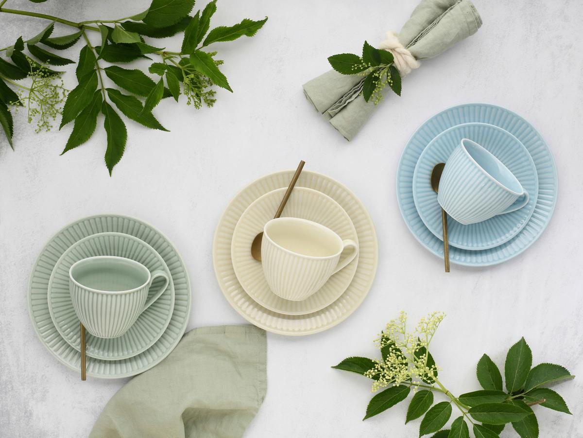 Kavni Servis Valencia, 18-Delni - pastelno modra/krem barve, Basics, keramika - Creatable