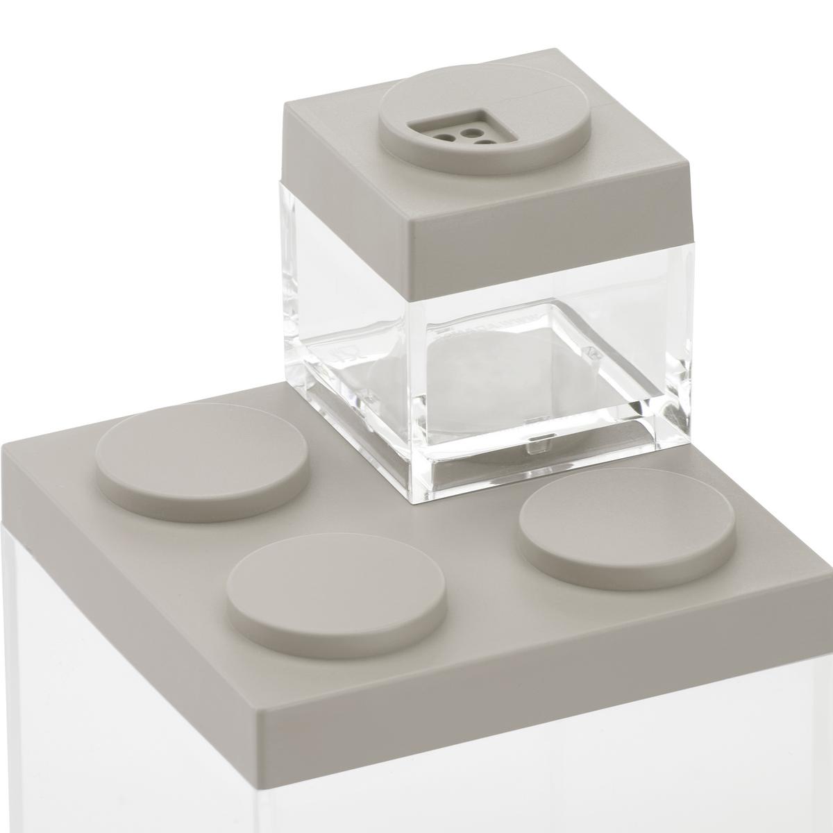 Vorratsdose Esila in Transparent/Braun ca. 1,5l - Transparent/Graubraun, Kunststoff (10/10/20,5cm)