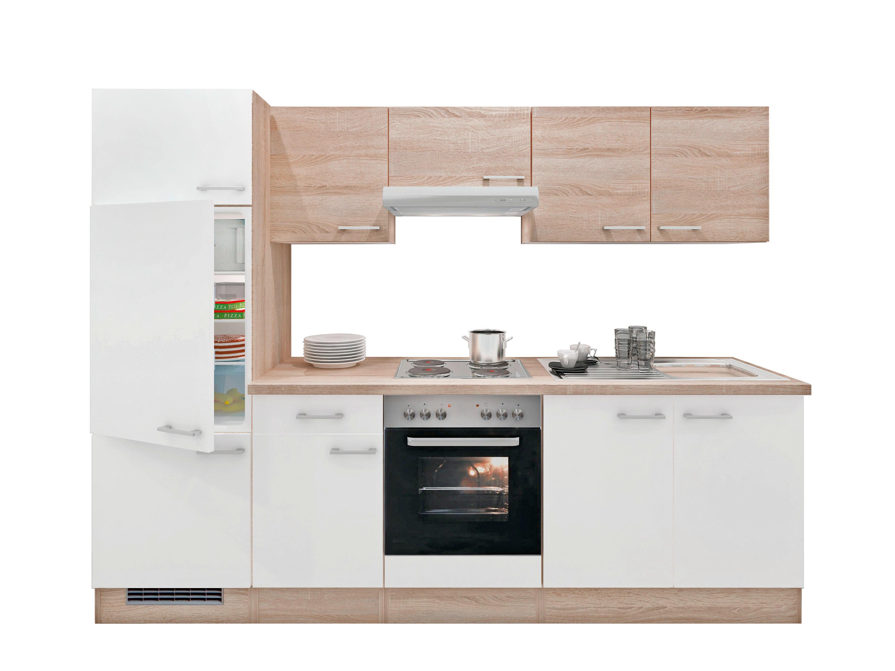 Kuhinjski Blok Samoa - aluminij/bela, Konvencionalno, leseni material (270cm)