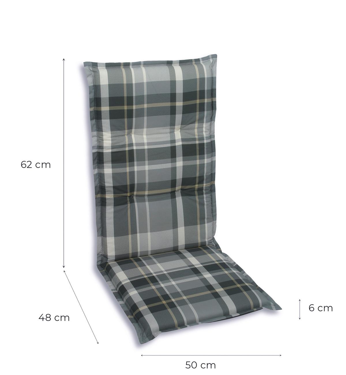 Sesselauflagenset Grau, 6-teilig - Grau, Basics, Textil (50/6/108cm)