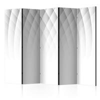 Paravan Structure Of Light I, 5-Delni, Enostranski - bela/svetlo siva, Basics, tekstil/les (225/172/3cm) - artgeist