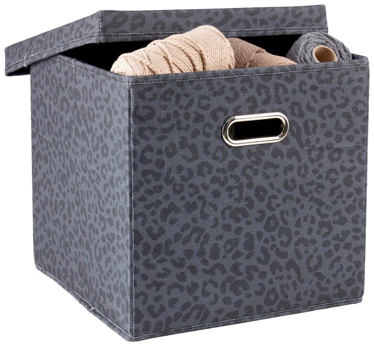 Faltbox Ethical Cashmere Schwarz - Schwarz, ROMANTIK / LANDHAUS, Karton/Textil (33/32/33cm) - Mömax