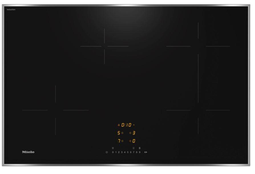 Induktionskochfeld KM7372FRED - Edelstahlfarben/Schwarz, MODERN (80,6/55/52,6cm) - Miele