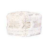 POUF POUF BOHIST 425 CREME / KHAKI - Creme/Olivgrün, Trend, Kunststoff/Textil (50/45/50cm) - Kayoom