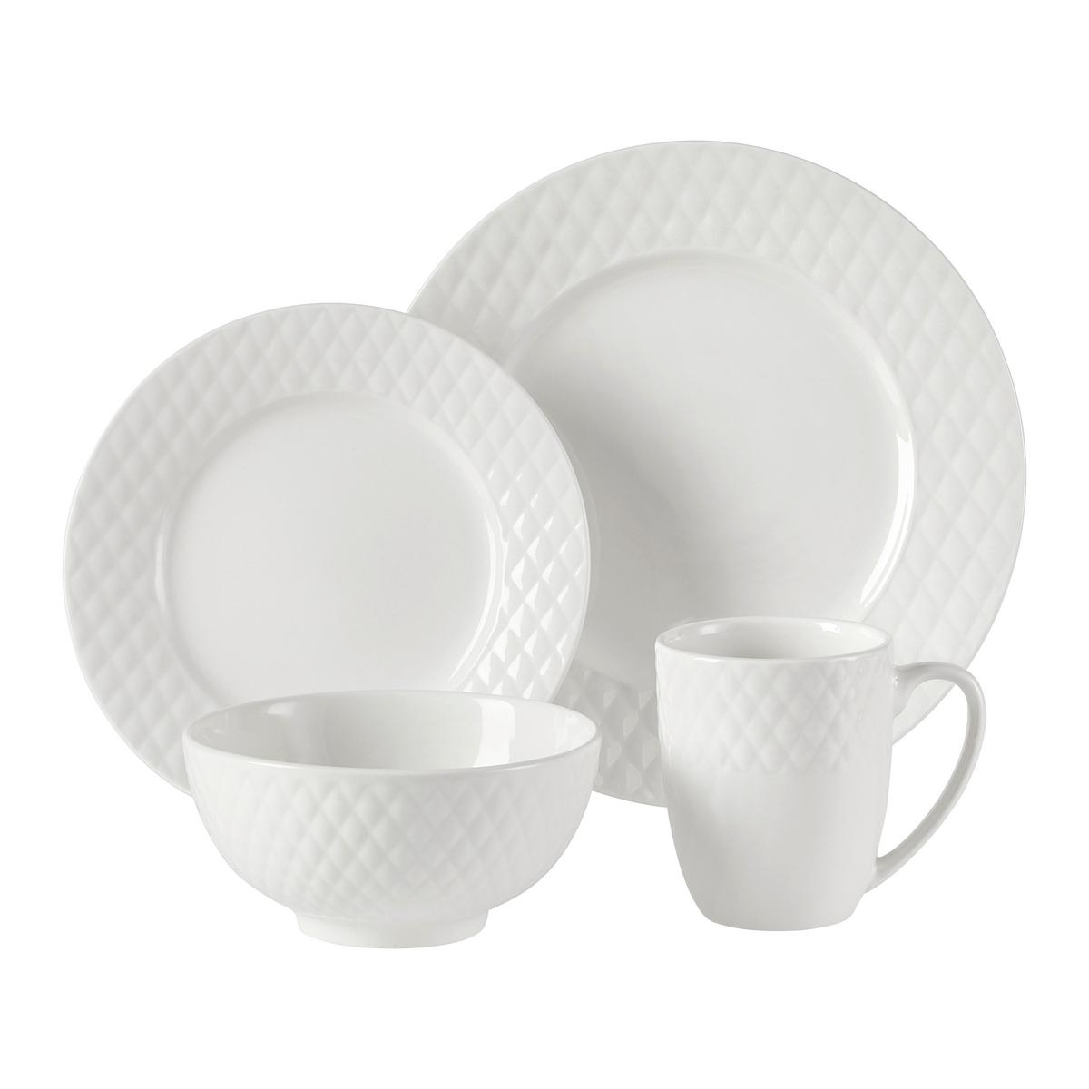 Serviciu de masă 16/1 Brunhilde - alb, Konventionell, ceramică - Modern Living