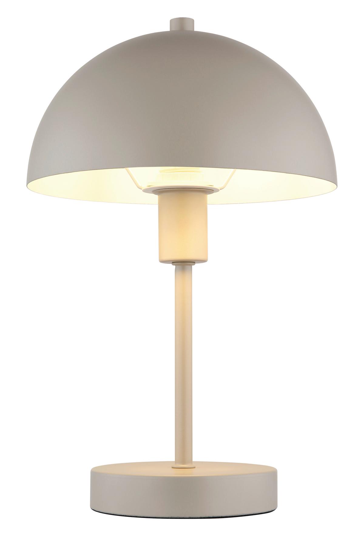 TISCHLEUCHTE 24009S ATOMA I - Sandfarben/Transparent, Design, Kunststoff/Metall (20/31cm) - Globo