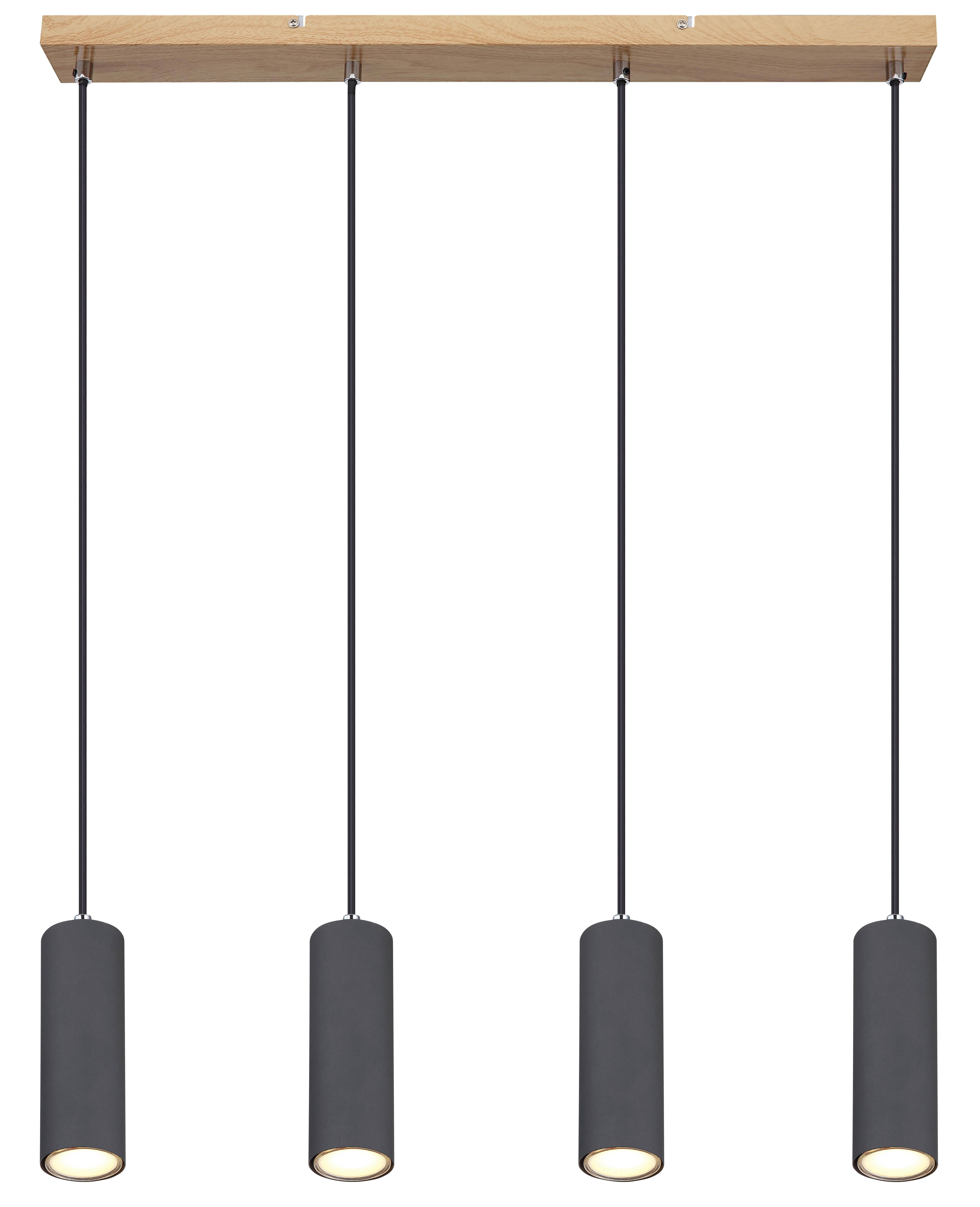 Hängeleuchte Robby in Graphitfarben max. 34 W - Graphitfarben, Design, Metall (65/6/120cm) - Globo