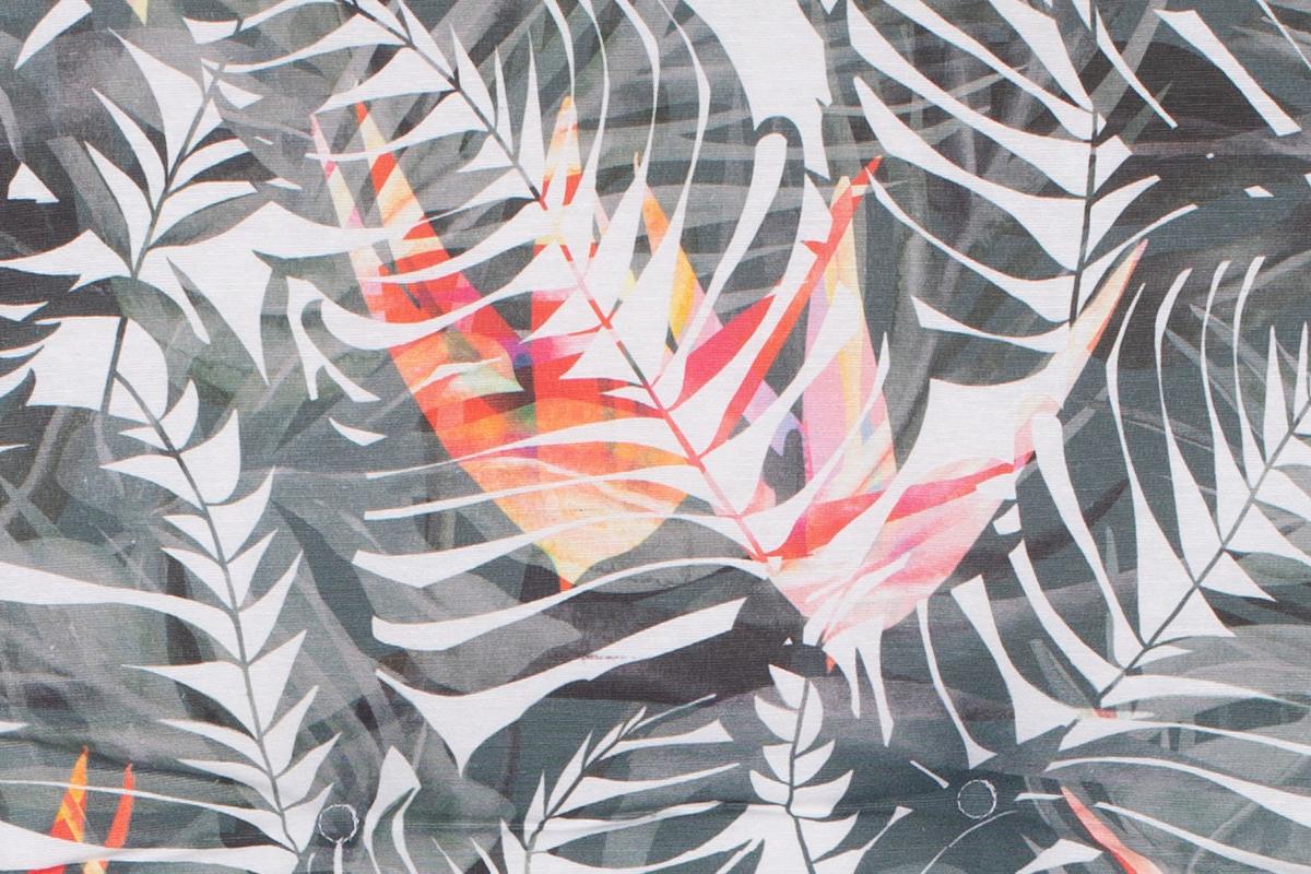 Hochlehner Auflagen Tamky 2er- Set ca. 118x46 cm Grau/Rot - Grau, Basics, Textil (118/46/8cm) - Gardenson