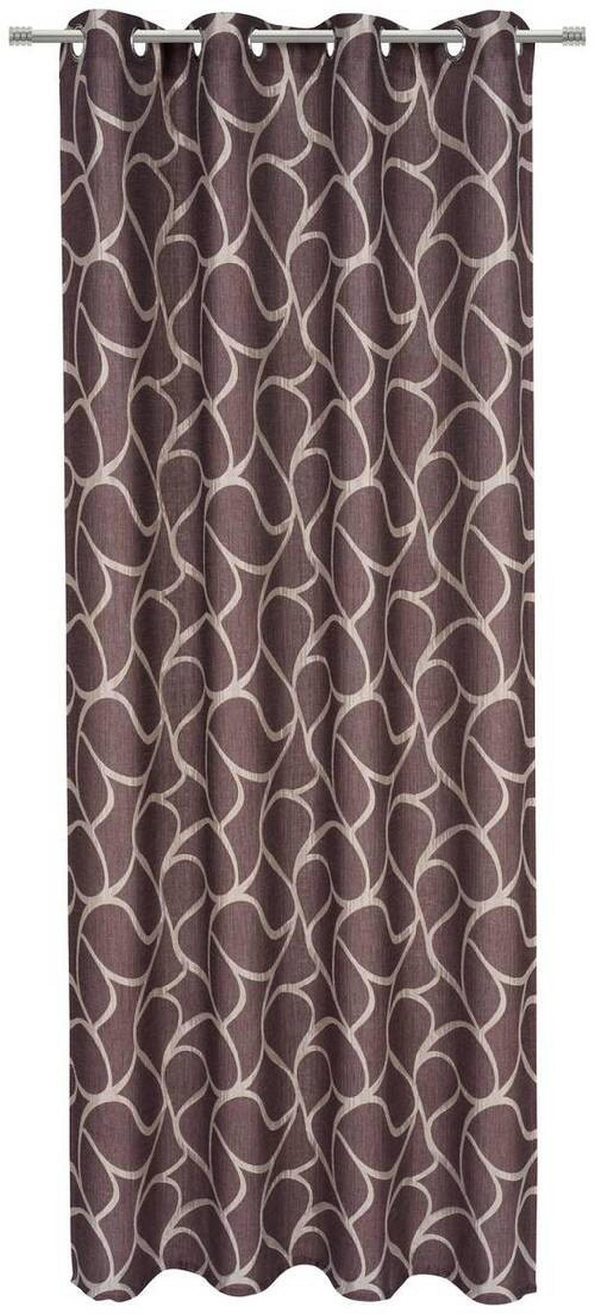 ZASŁONA NA PRZELOTKACH RAVI - oberżyna, Design, tkanina (140/245cm) - Esposa
