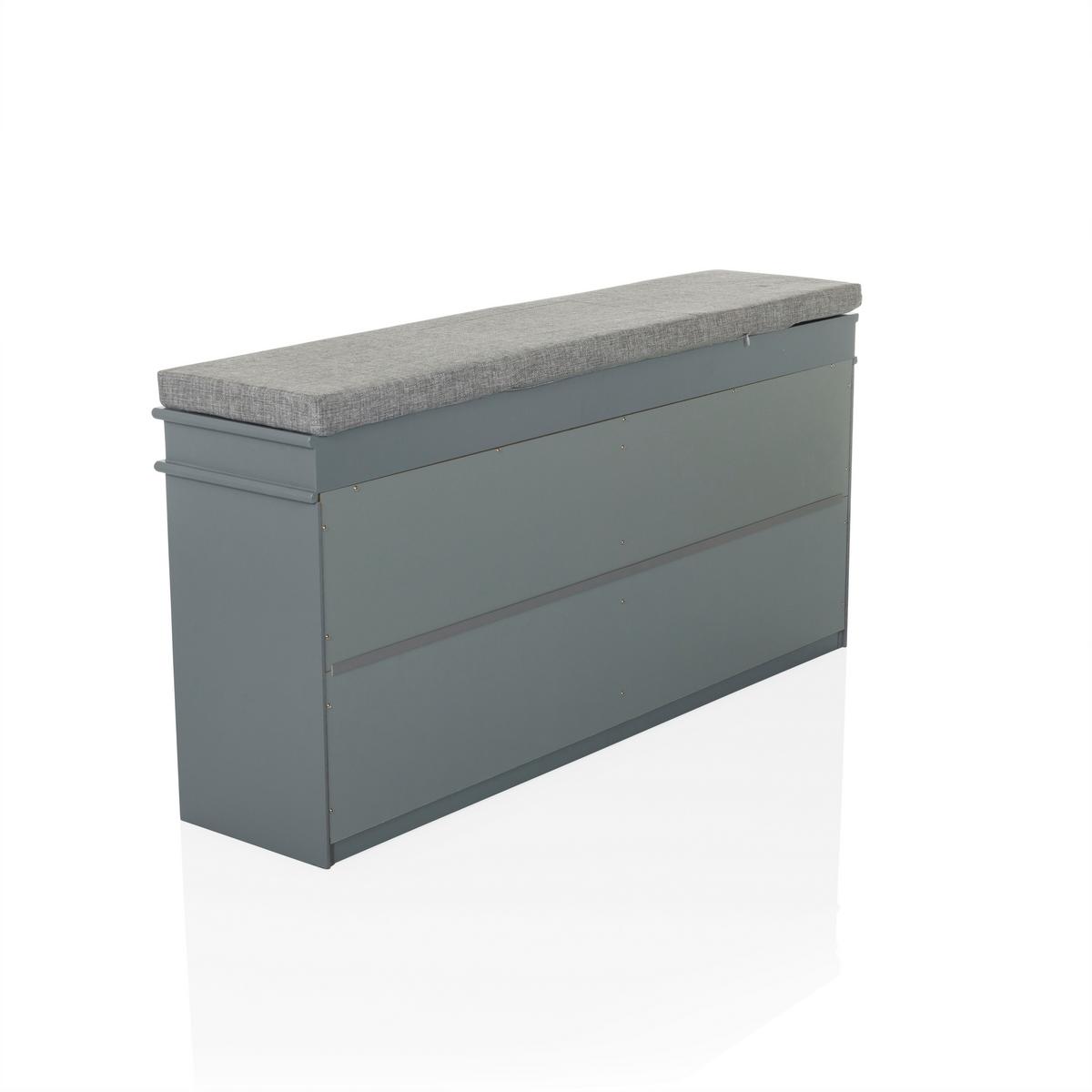 Omara Za Čevlje Estha 2, Siva - srebrne barve/siva, Moderno, kovina/leseni material (104/52/24cm) - MID.YOU