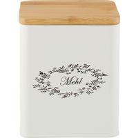 Cutie cu capac Lore - alb, Romantik / Landhaus, lemn/metal (14/14/16cm) - Zandiara