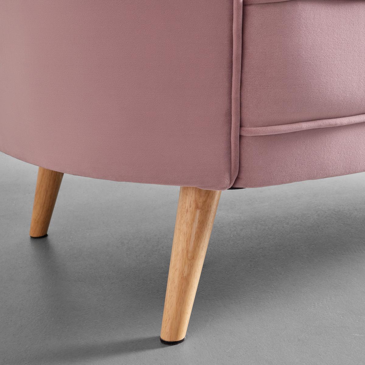 Canapea cu 2 locuri HOPE - roz, Modern, lemn/textil (141/77/73cm) - Bessagi Home