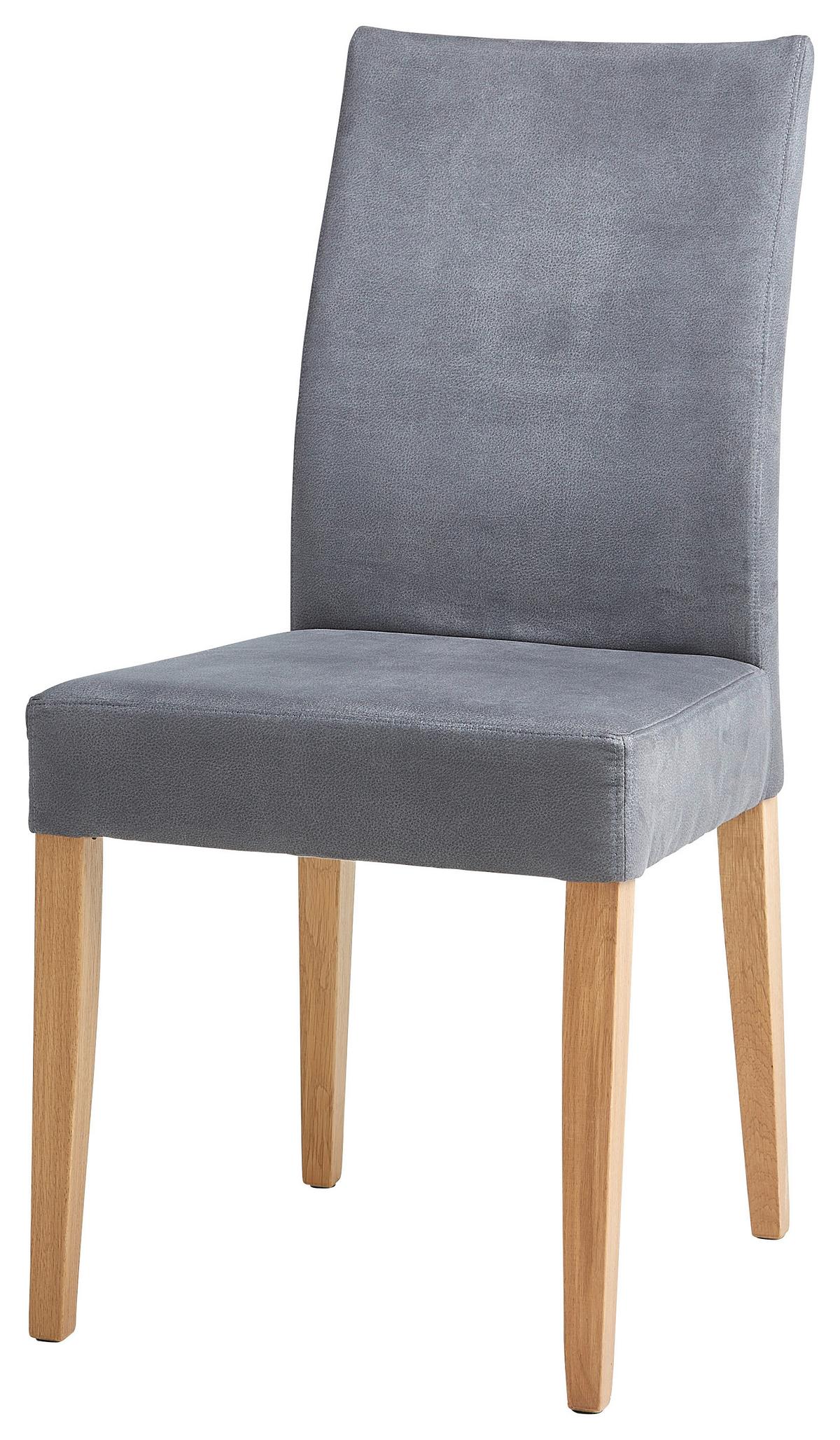 Stuhl Nevada in Eichefarben/Dunkelgrau - Dunkelgrau/Eichefarben, Basics, Holz/Textil (46/95/58cm) - Mömax