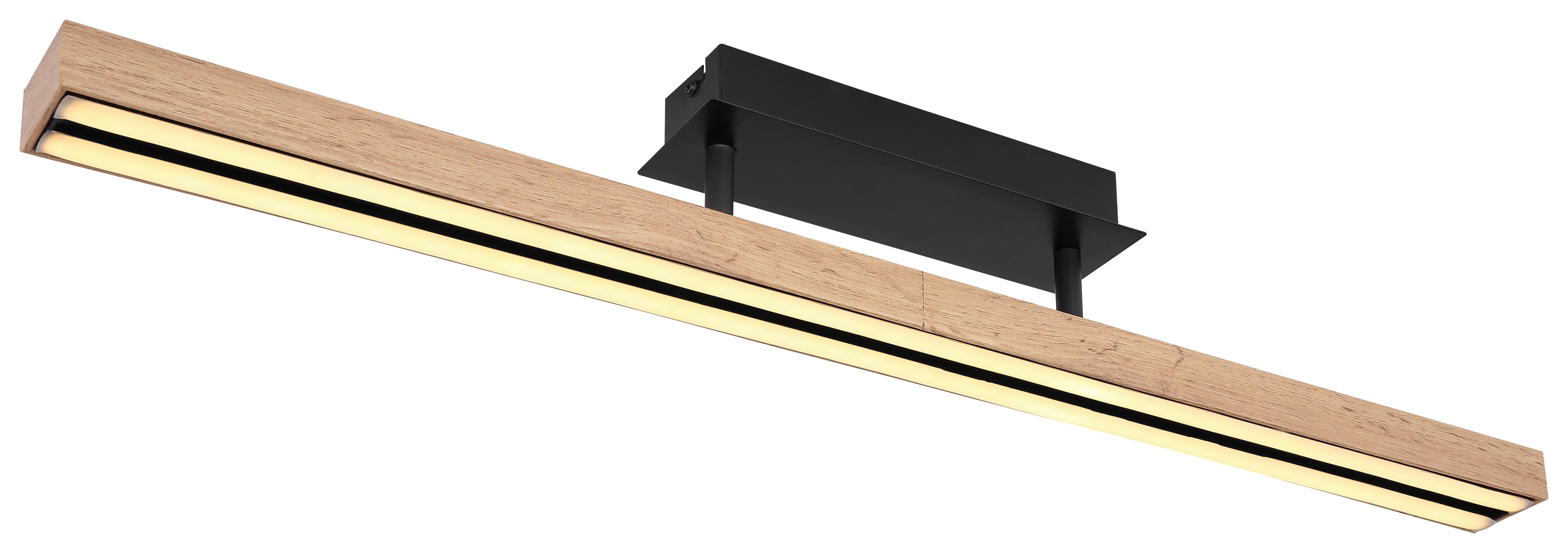 Stropna Led-svetilka Doro, S Sijalko - črna/opal, Design, kovina/umetna masa (81,5/7,5/14cm) - Globo