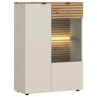 Vitrina Nexa - kašmir/hrast Artisan, Basics, staklo/drvni materijal (80/116/40cm) - Modern Living
