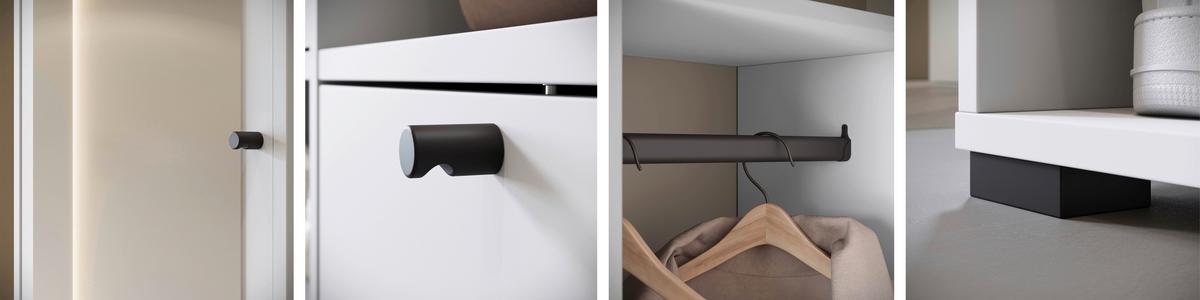 Garderobe Dino ca. 90x190 cm Weiß - Weiß, Trend, Holzwerkstoff (90/190/33cm) - MID.YOU