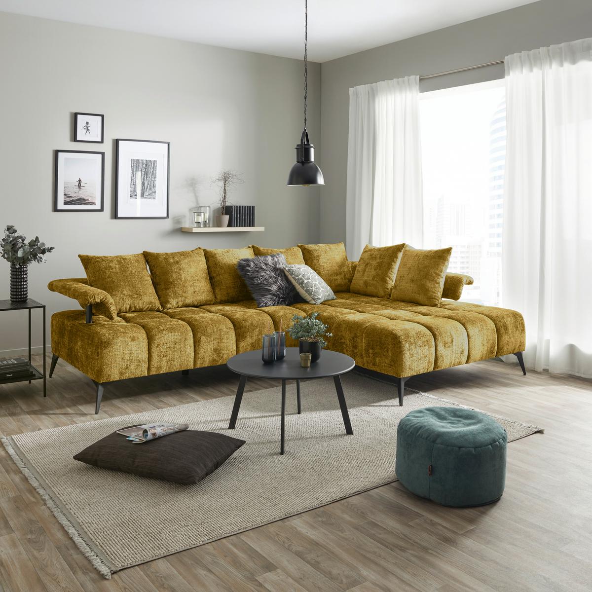 Coltar VANESSA NEW - auriu, Modern, textil (297/200cm) - Modern Living
