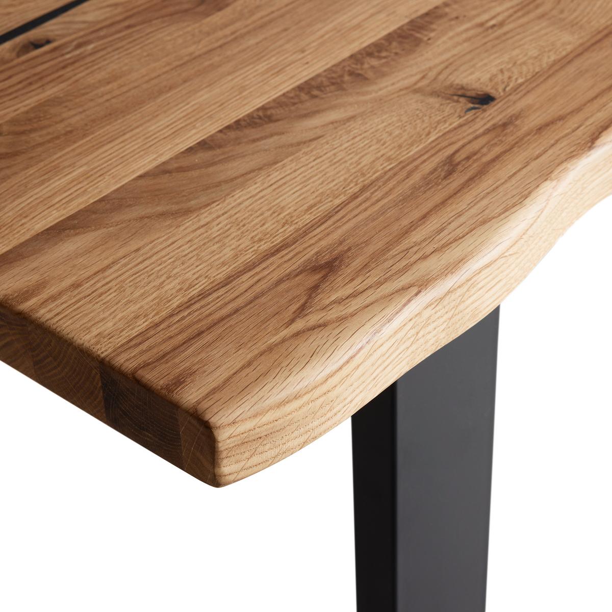 Esstisch Brook Eichefarben - Eichefarben/Schwarz, Modern, Naturmaterialien/Holz (180/90/75,5cm) - Mömax