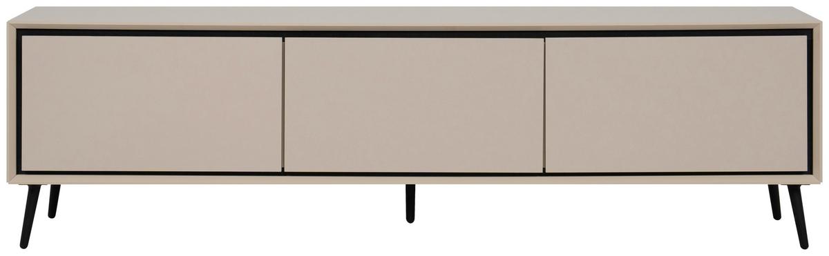 KOMODA NISKA ARONA - czarny/kolor piaskowy, Konventionell, materiał drewnopochodny/tworzywo sztuczne (175/50/38cm) - Livetastic