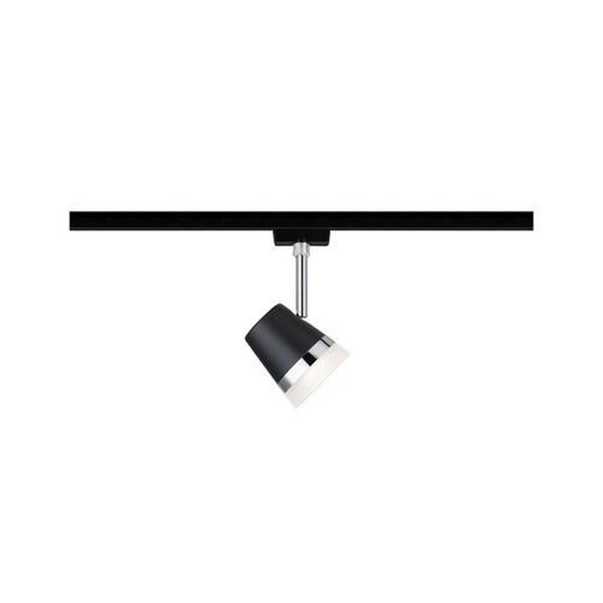 LED-Deckenleuchte Urail Spot Cone max. 15 Watt - Chromfarben/Schwarz, Design, Kunststoff/Metall (18,0cm) - Paulmann