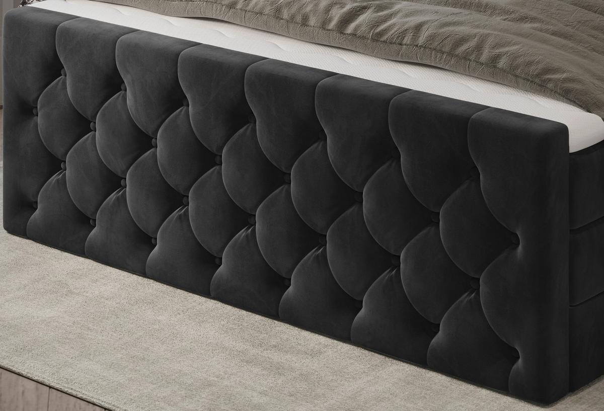 PAT BOXSPRING ELIO - bej/negru, Romantik / Landhaus, textil (180/200cm) - James Wood