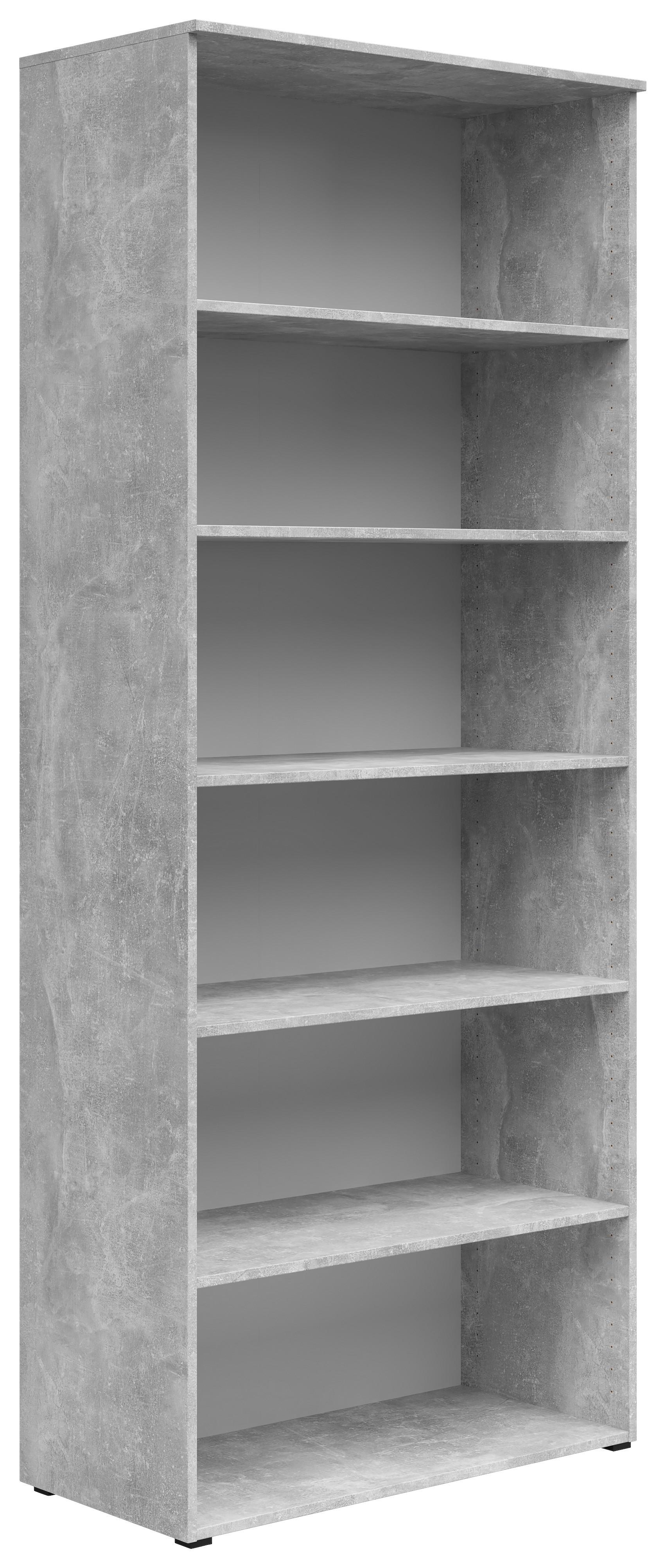 Regal Multistauraum Betonoptik - Anthrazit/Grau, MODERN, Holzwerkstoff/Kunststoff (80/195/40cm) - Mömax