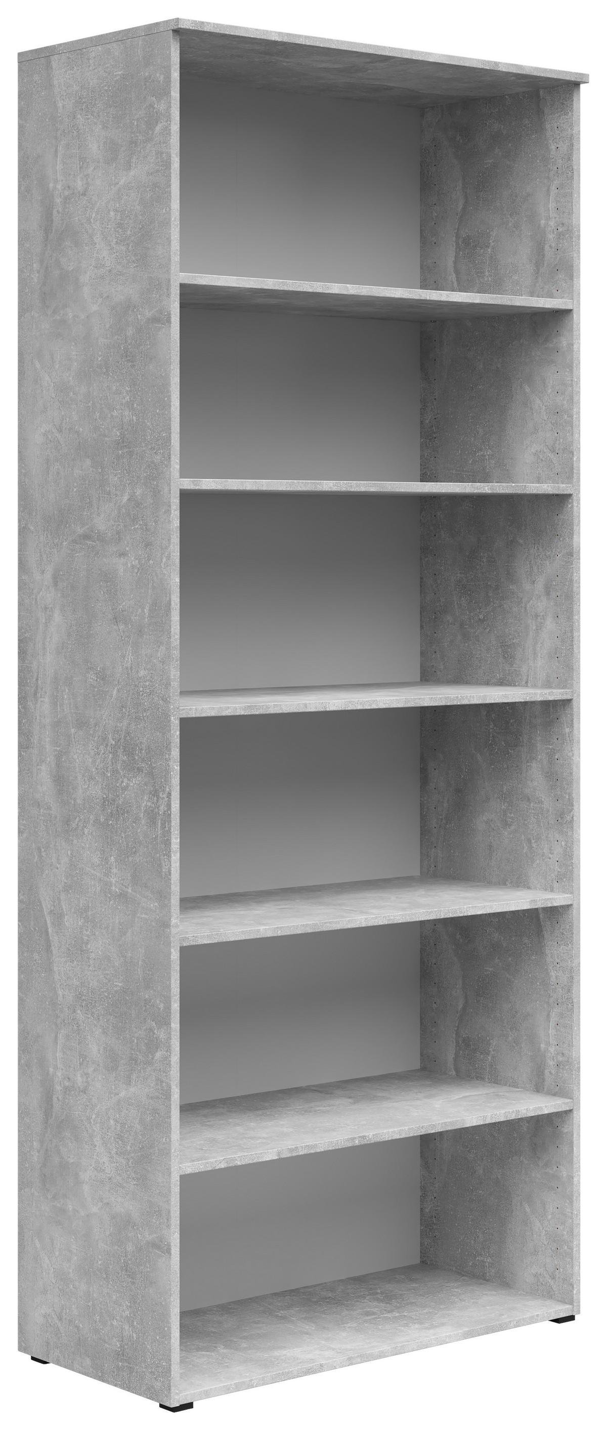 Regal Multistauraum Betonoptik - Anthrazit/Grau, MODERN, Holzwerkstoff/Kunststoff (80/195/40cm) - Mömax